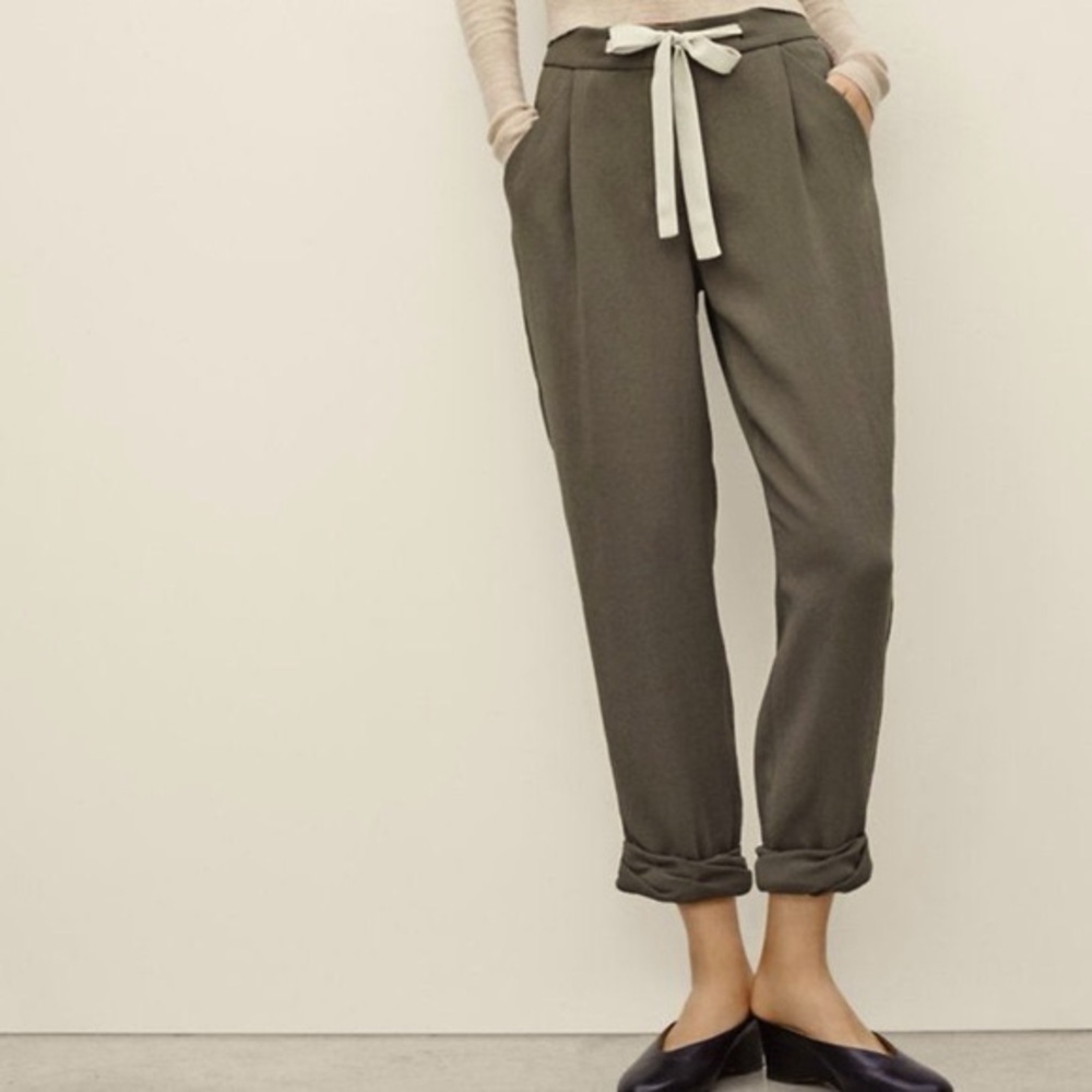 Wilfred Allant Pleated Dress Pants in Mushroom Brown Size 2